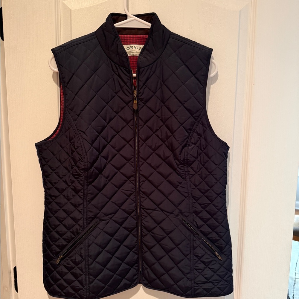 Orvis Quilted Navy Full-Zip Vest